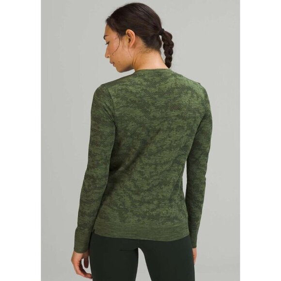 Lululemon Swiftly Breathe Long SleeveDot Scape Rainforest Green / Green Twill-sz - Picture 5 of 7